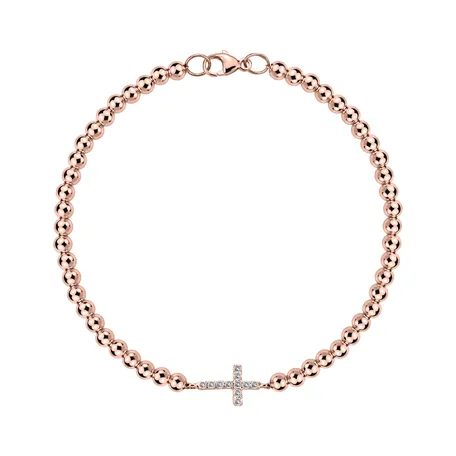 Náramek s diamanty Cure of Cross