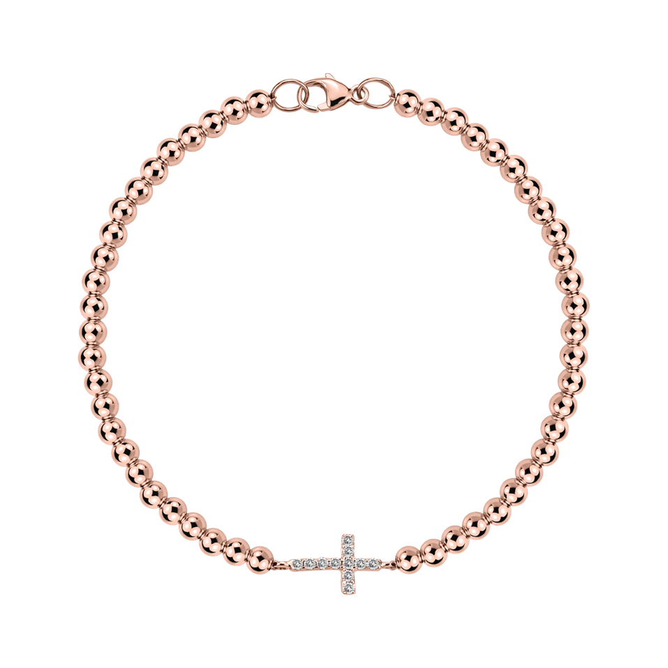 Náramek s diamanty Cure of Cross