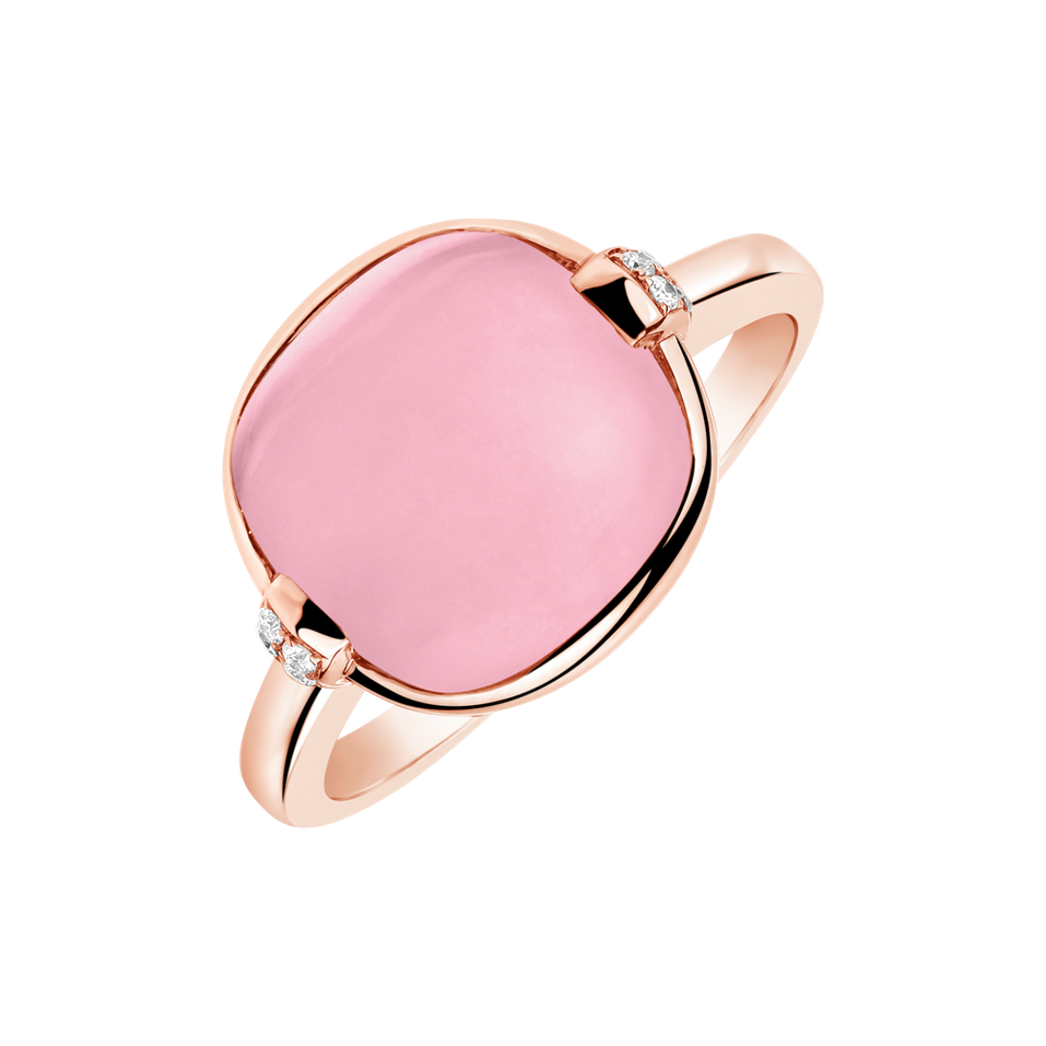 Prsten s diamanty a růženínem Whispers of Love