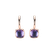 Náušnice s ametystem a perletí Realm of petals2