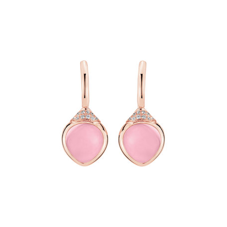 Náušnice s diamanty a růženínem Rosy Blossom