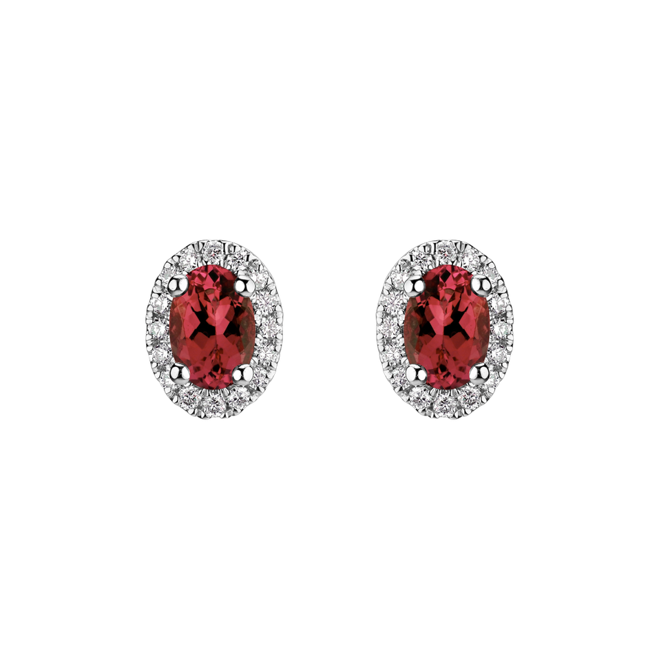 Náušnice s rubínem a diamanty Imperial Allegory