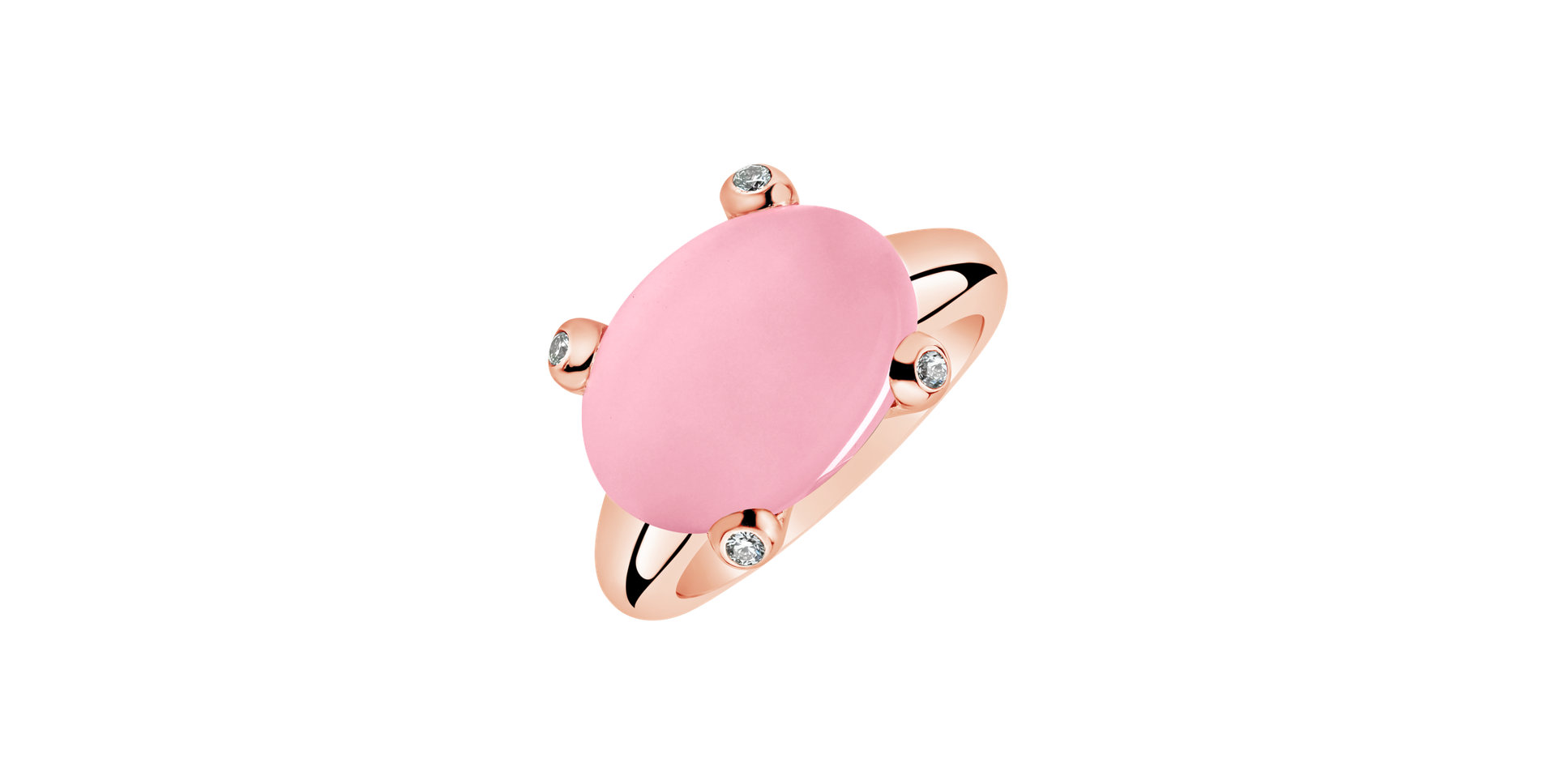 Prsten s diamanty a růženínem Heart’s Embrace