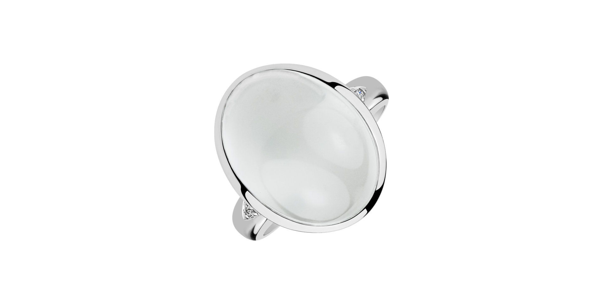 Prsten s diamanty a měsíčním kamenem Witching Princess