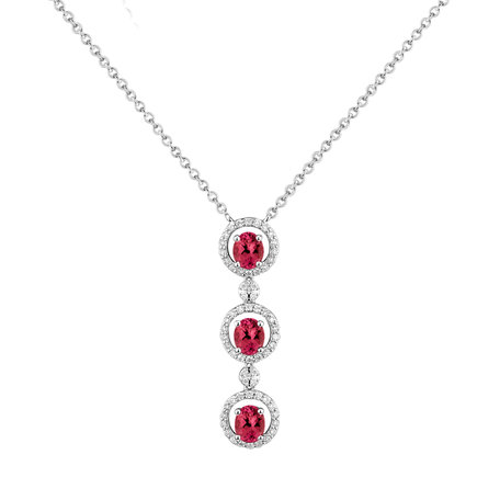 Náhrdelník s diamanty a rubíny Gem Harmony
