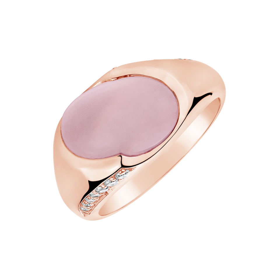Prsten s růženínem a diamanty Mistress Desire