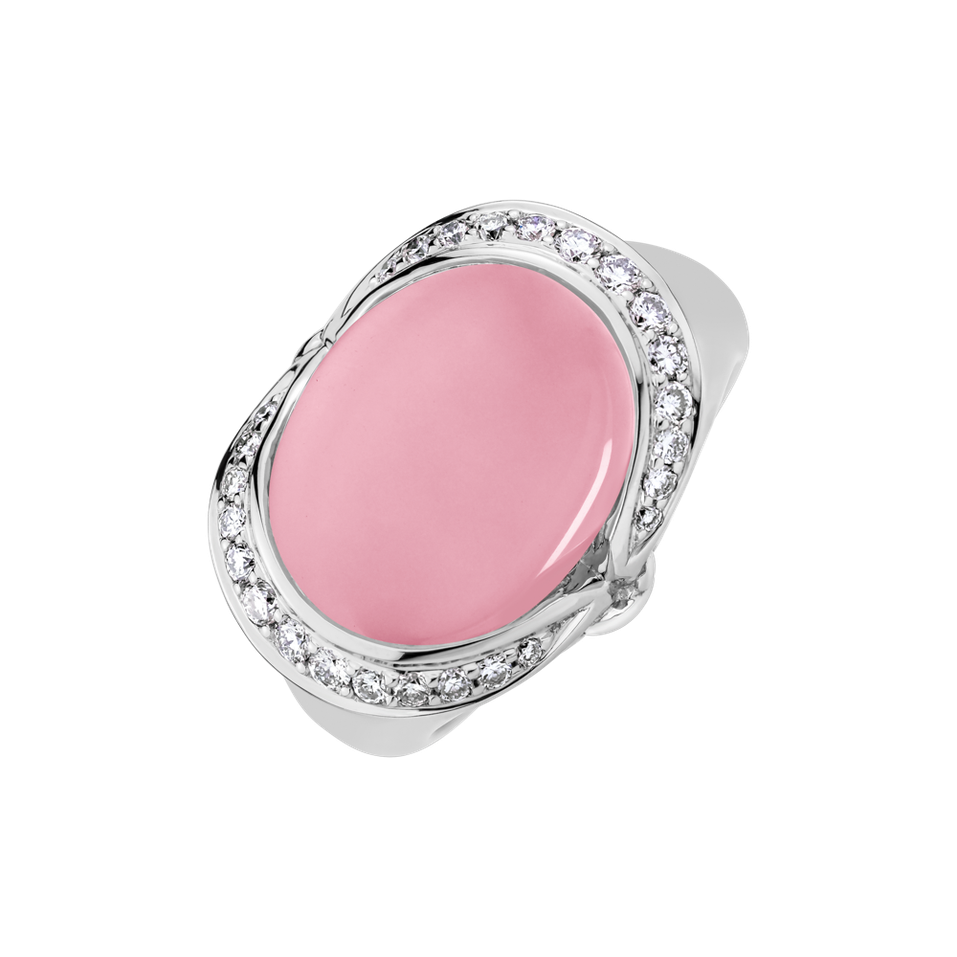 Prsten s diamanty a růženínem Eye of the Rose