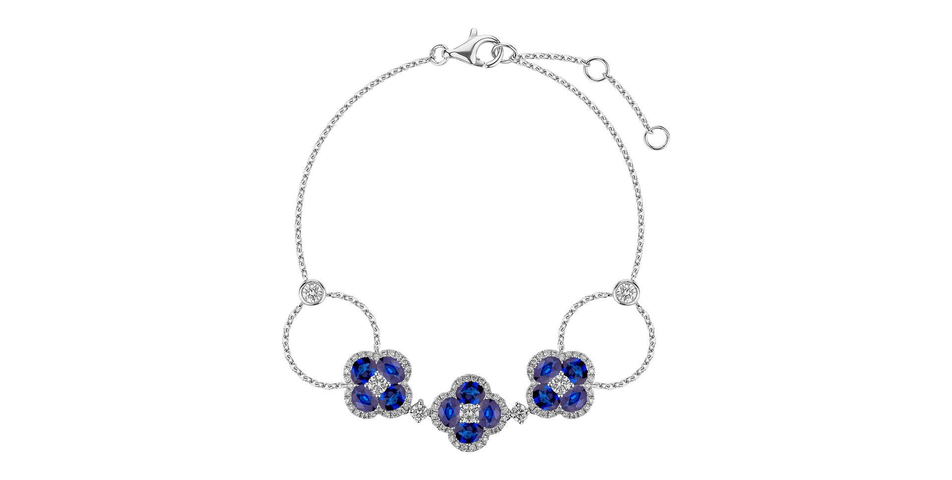 Náramek s diamanty a safíry Glittering Majesty