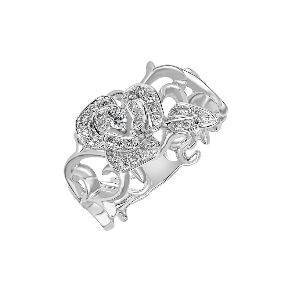 Prsten s diamanty Mysterious Rose