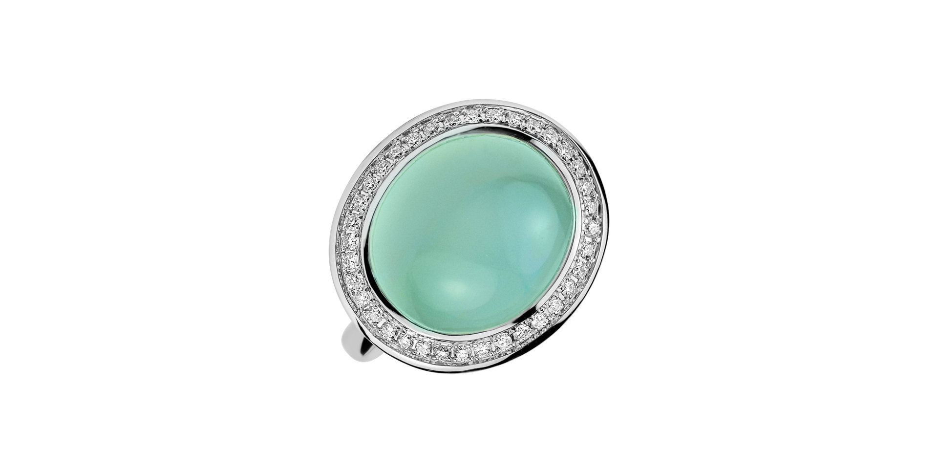 Prsten s chalcedonem a diamanty Dominant Space