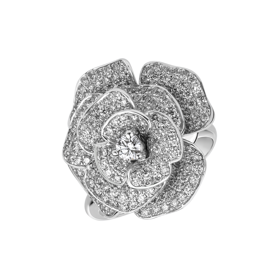 Prsten s diamanty Parissienne Flower