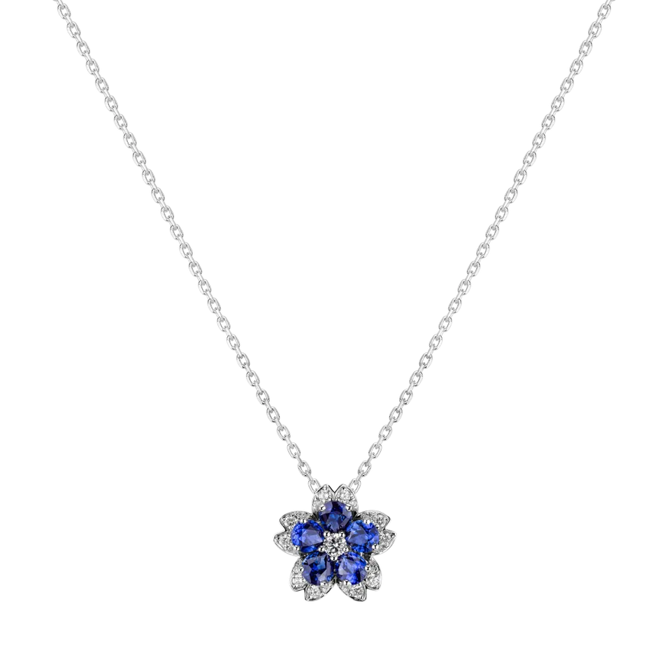 Přívěs s diamanty a safíry Sapphire Gem