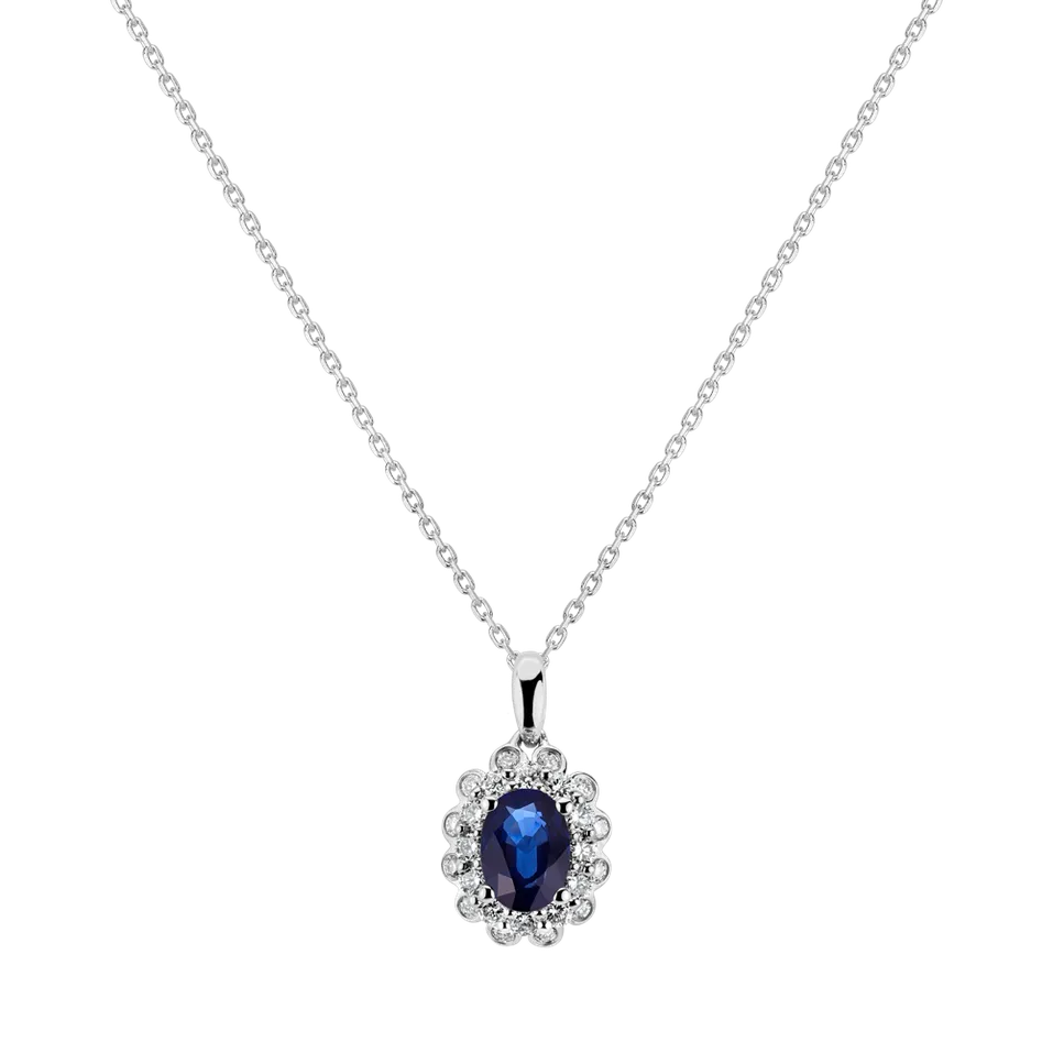 Přívěs se safírem a diamanty Lady Magnificence