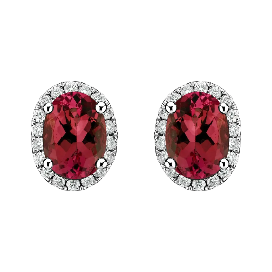 Náušnice s rubínem a diamanty Imperial Allegory