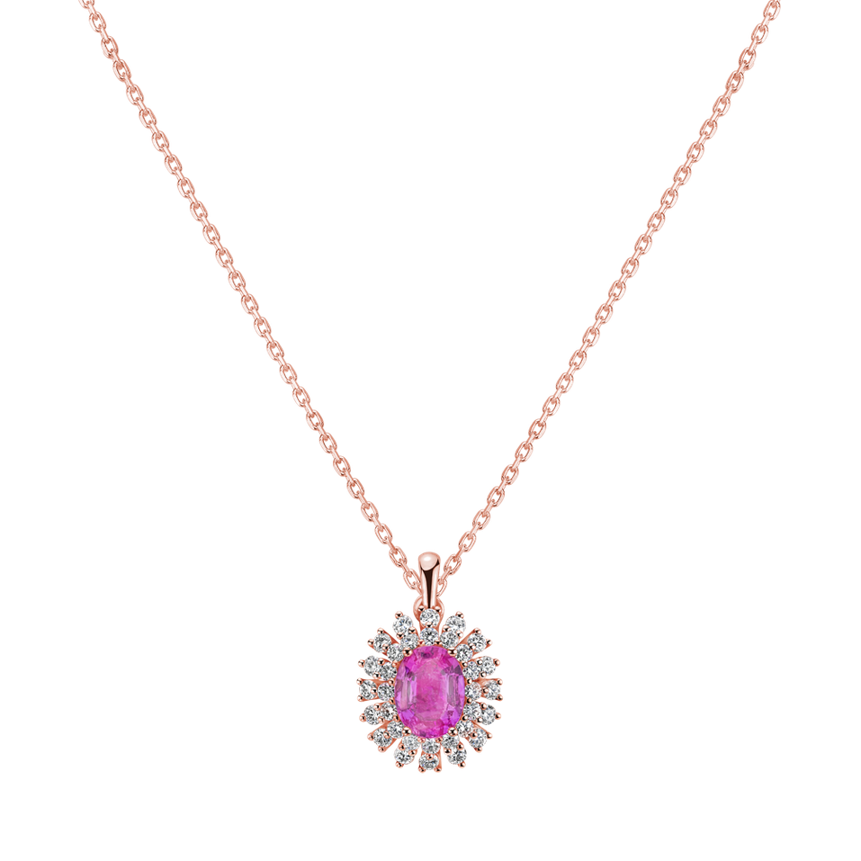 Přívěsek s diamanty a safírem Goddess Secret