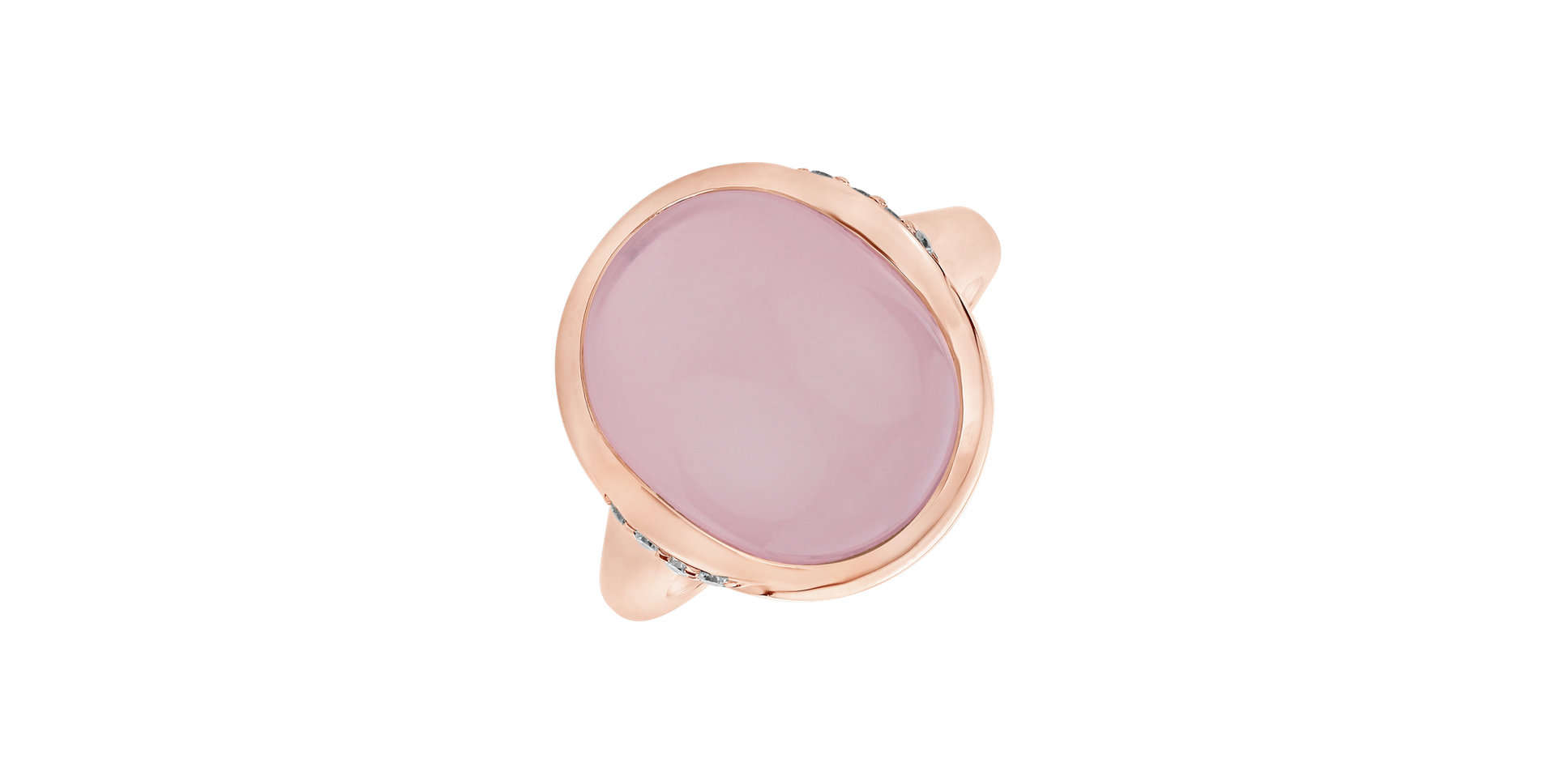 Prsten s růženínem a diamanty Leilani