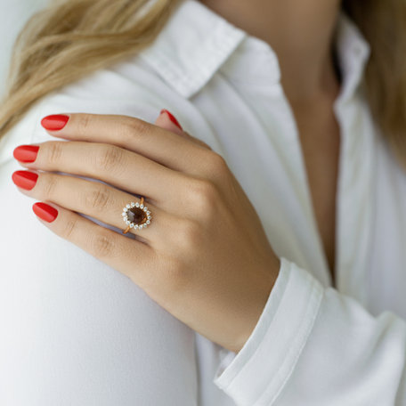 Prsten s quartzem diamanty Diamond Euphoria