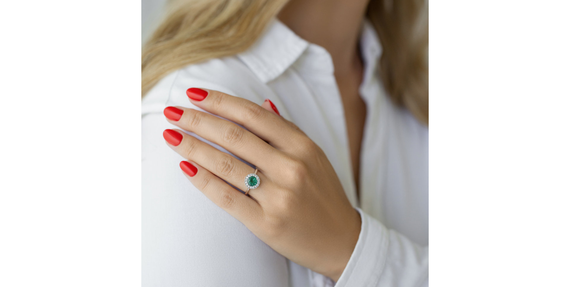 Prsten s safírem a diamanty Tender Dream