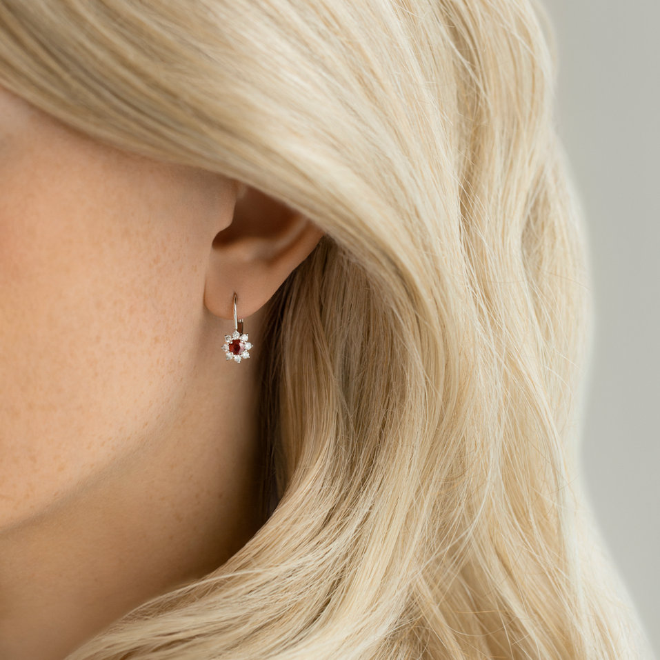 Náušnice se smaragdem a diamanty Celestial Romance