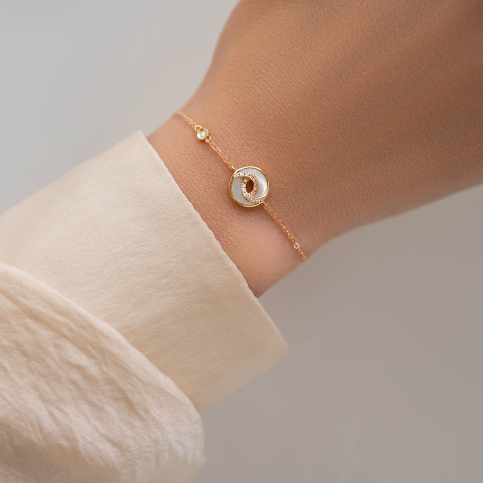 Náramek s perletí a diamanty Royal Harmony