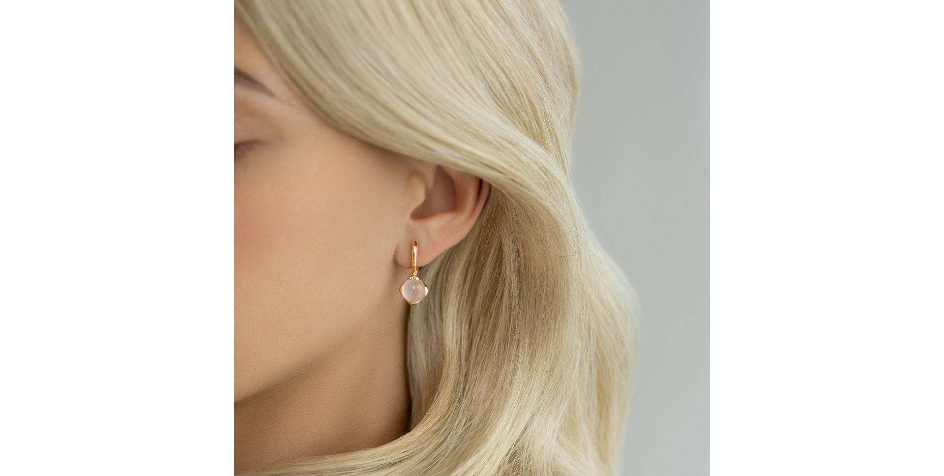 Náušnice s diamanty a růženínem Rising Andromeda