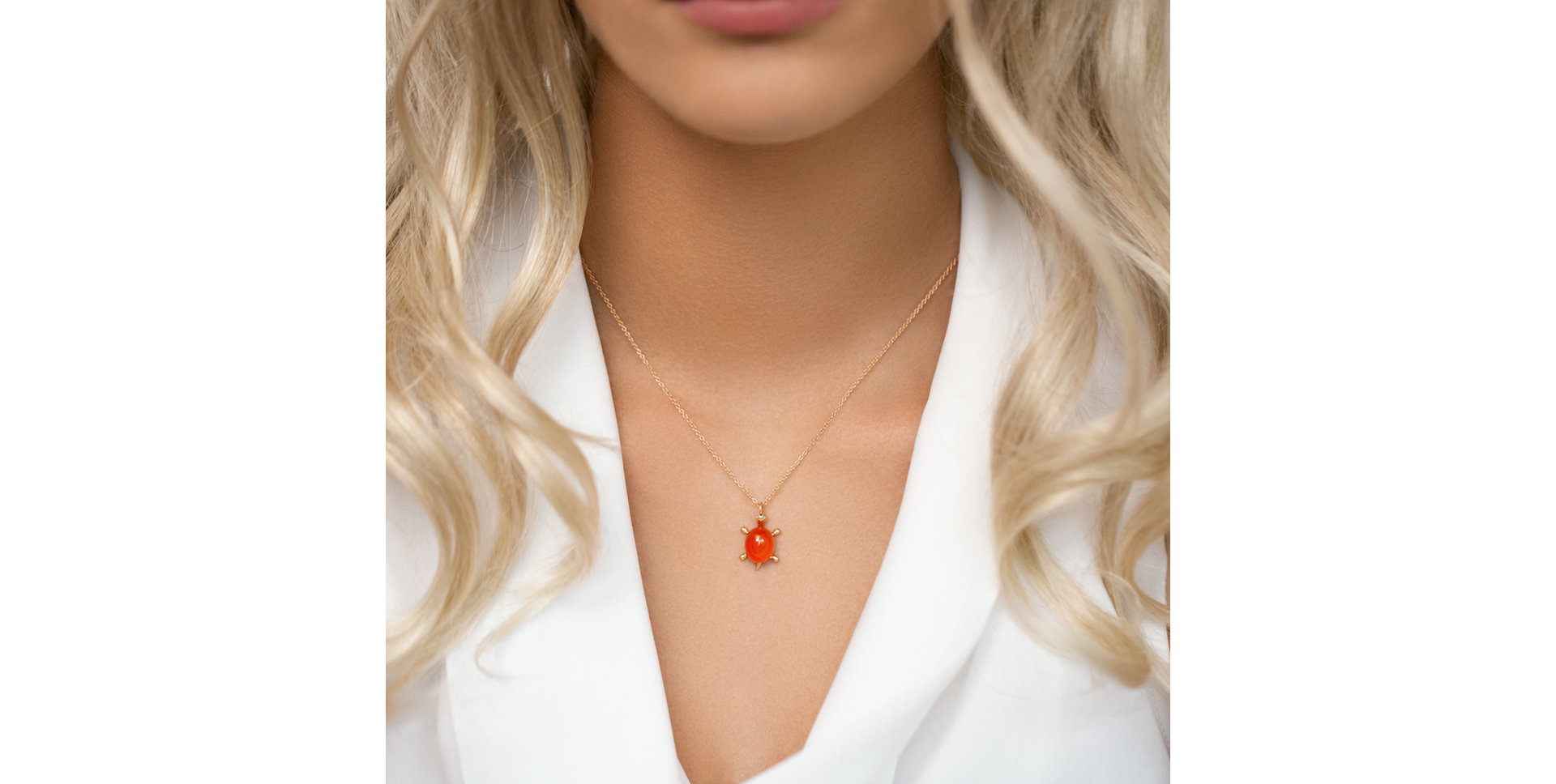 Náhrdelník a tyrkysem a diamanty Marvelous Turtle