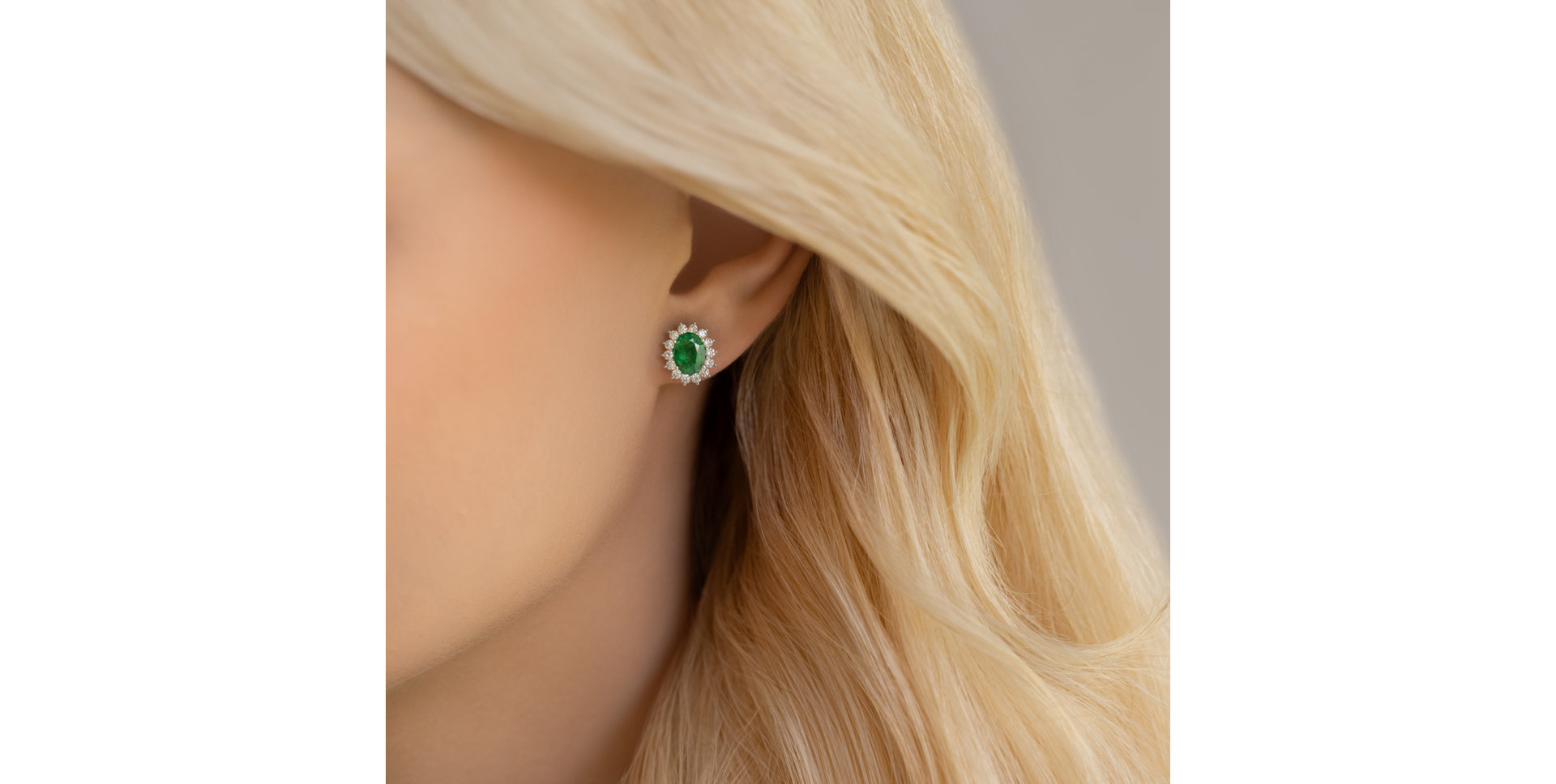 Náušnice se smaragdem a diamanty Princess Sparkle