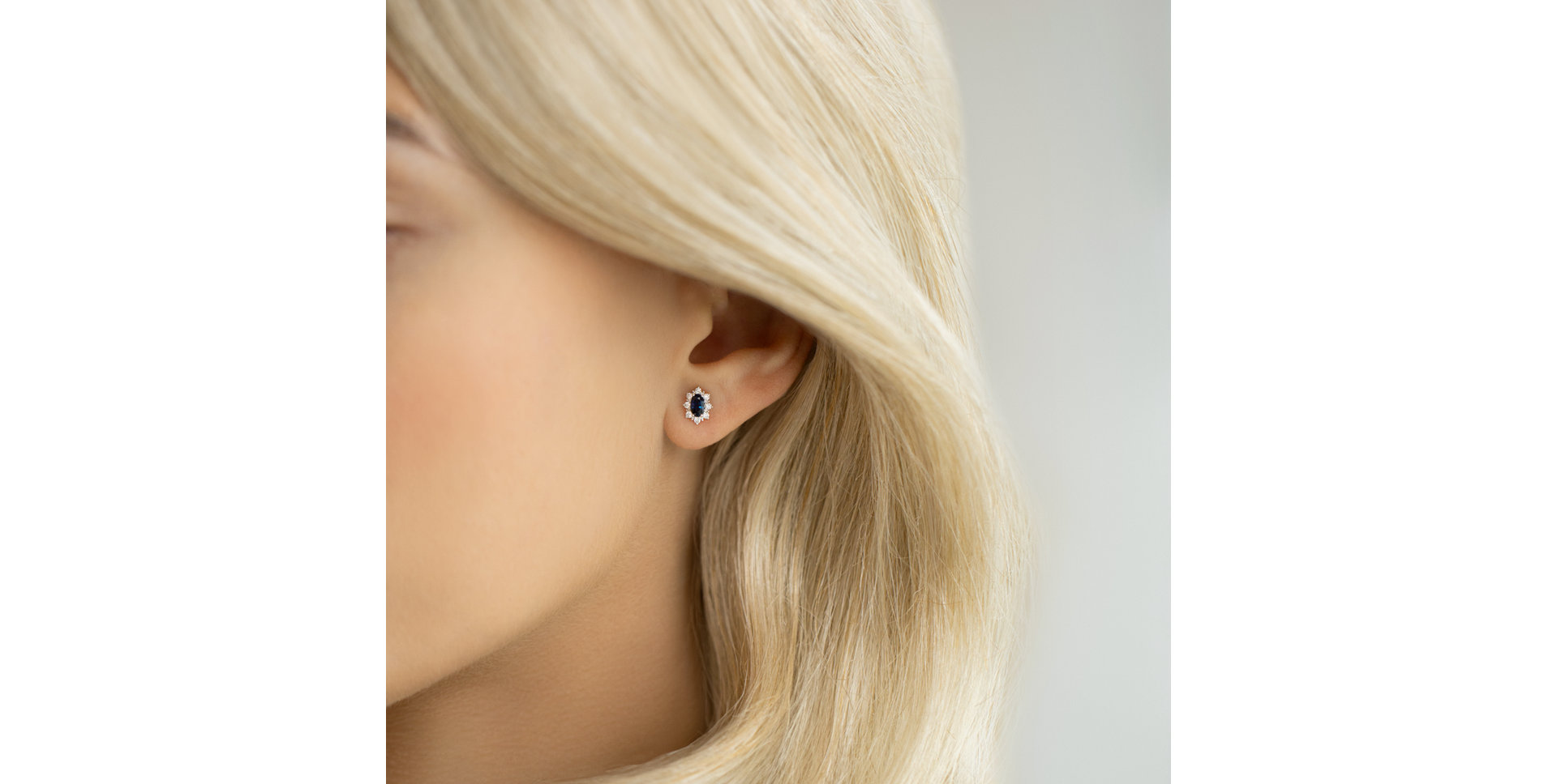 Náušnice s safírem a diamanty Royal Aurora