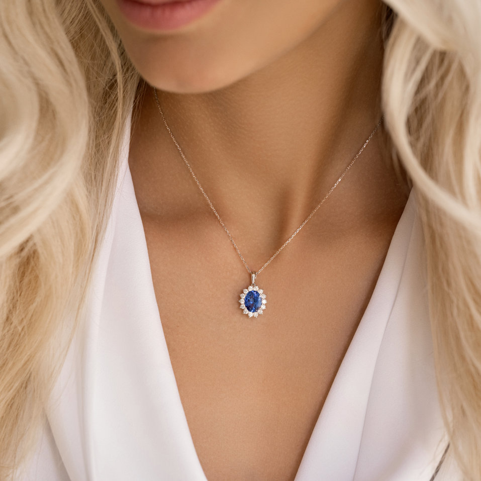 Přívěs s tanzanitem a diamanty Princess Sparkle