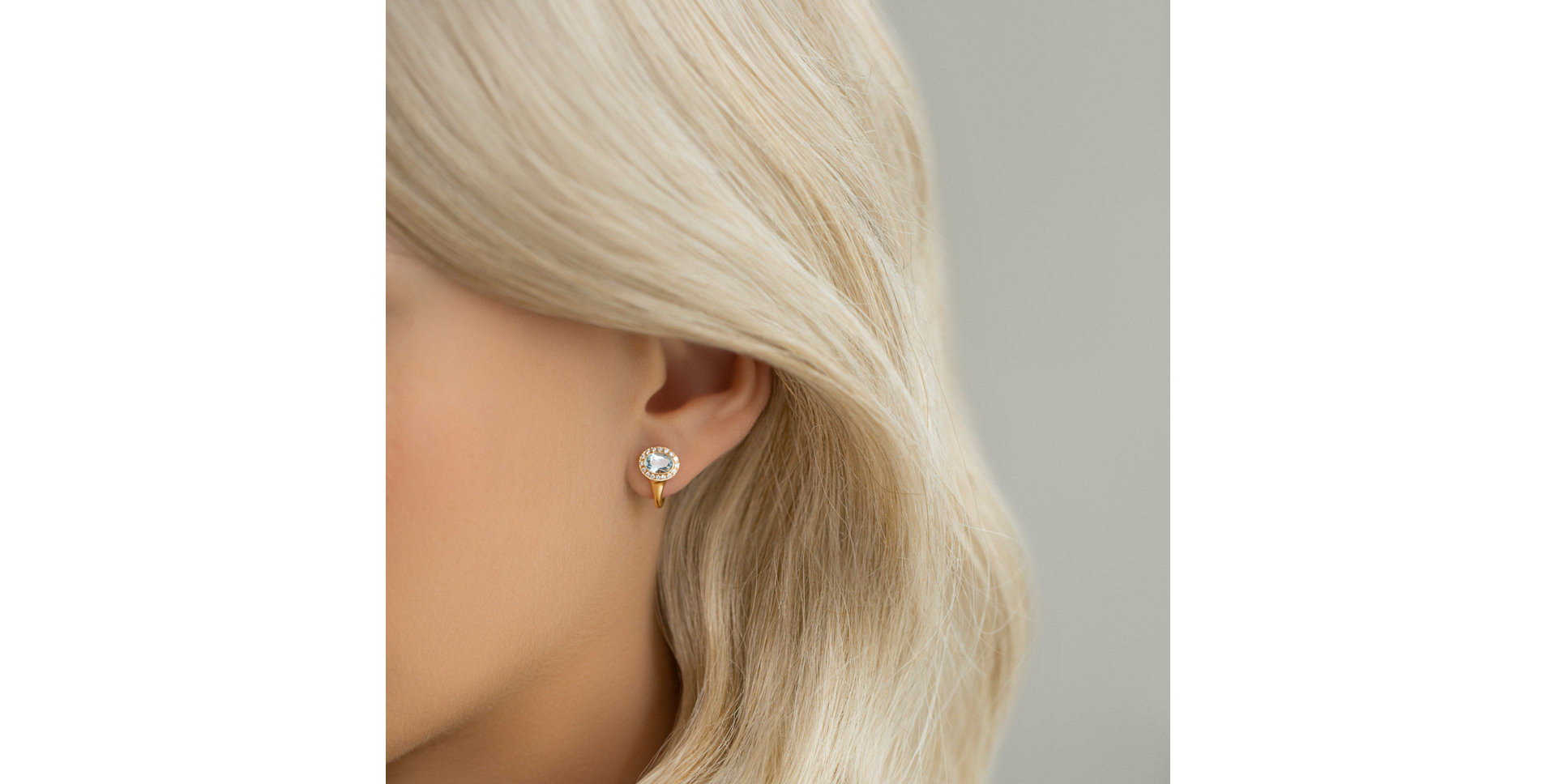 Náušnice akvamarínem s diamanty Echoes