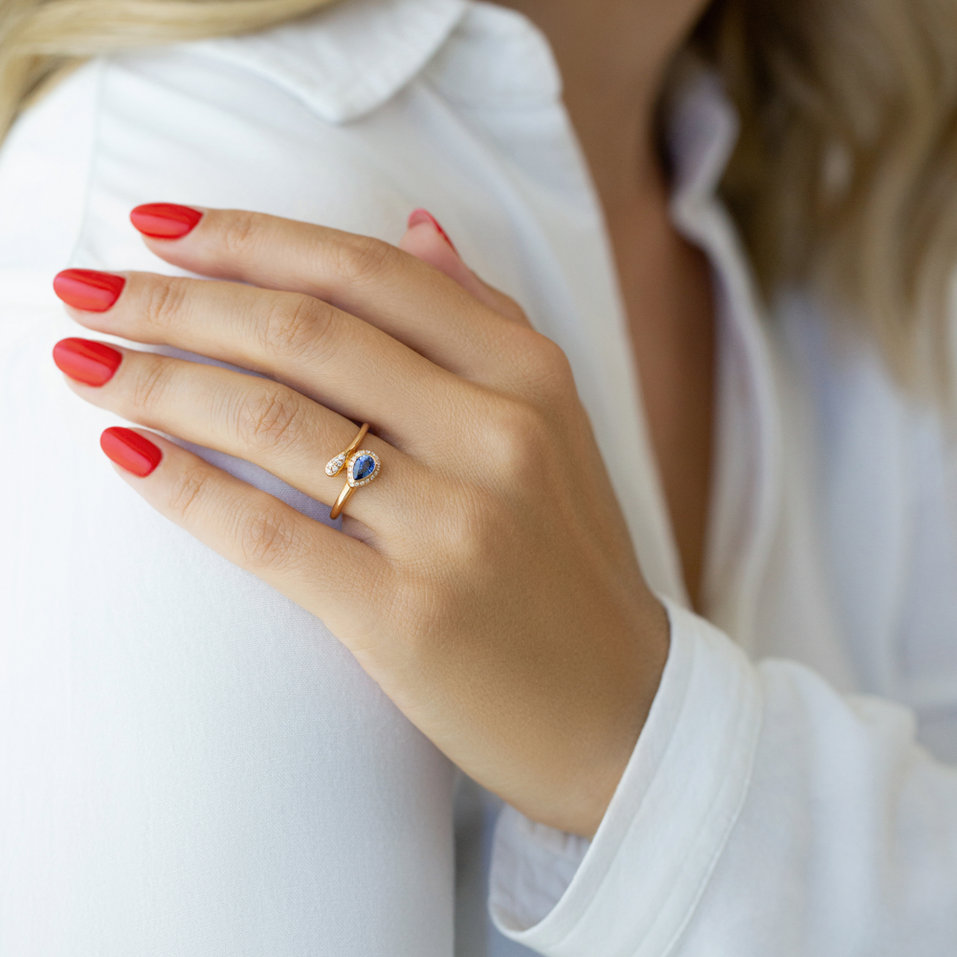 Prsten s rubínem a diamanty Nadine