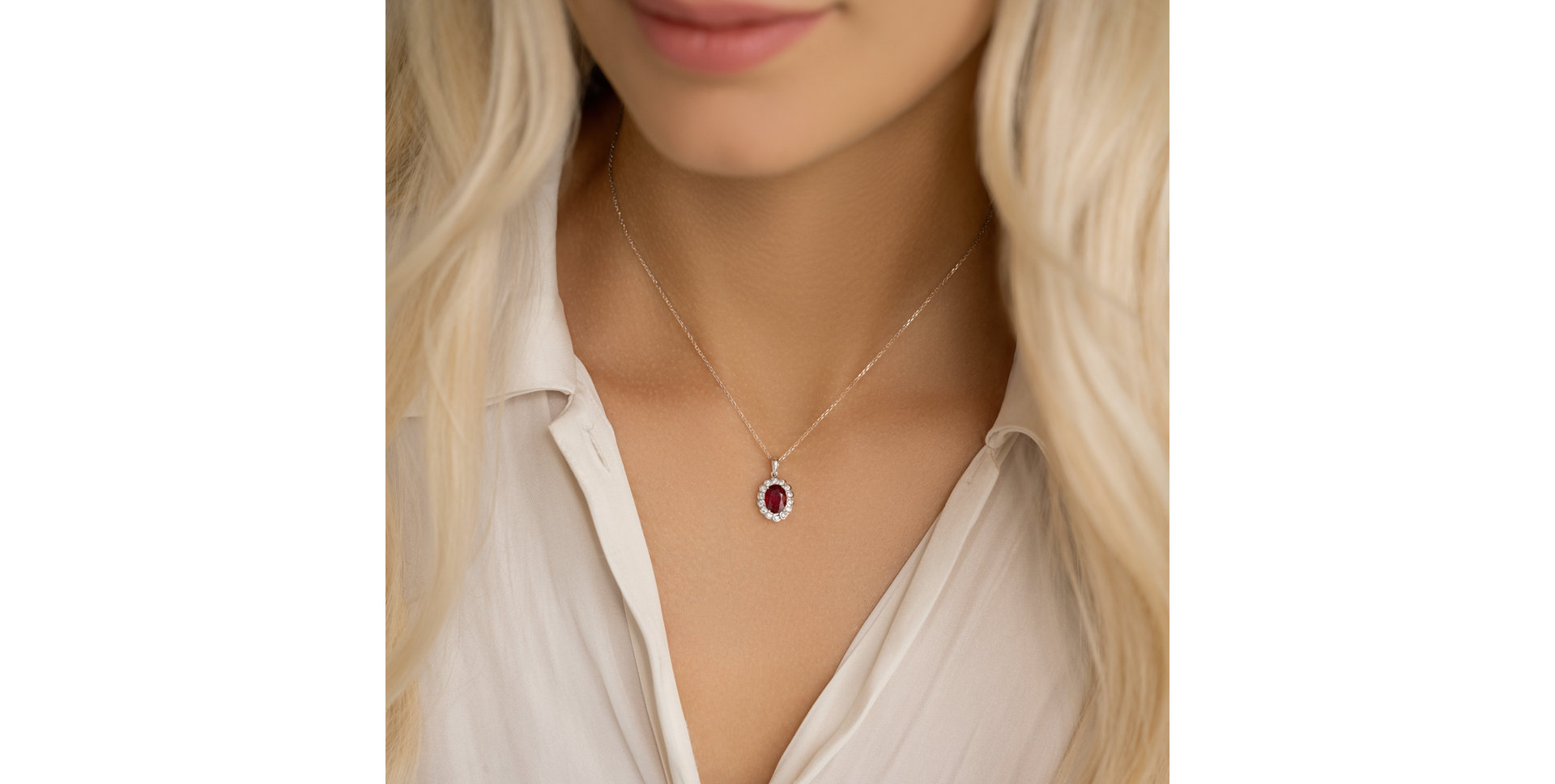 Přívěs se safírem a diamanty Glamour Princess