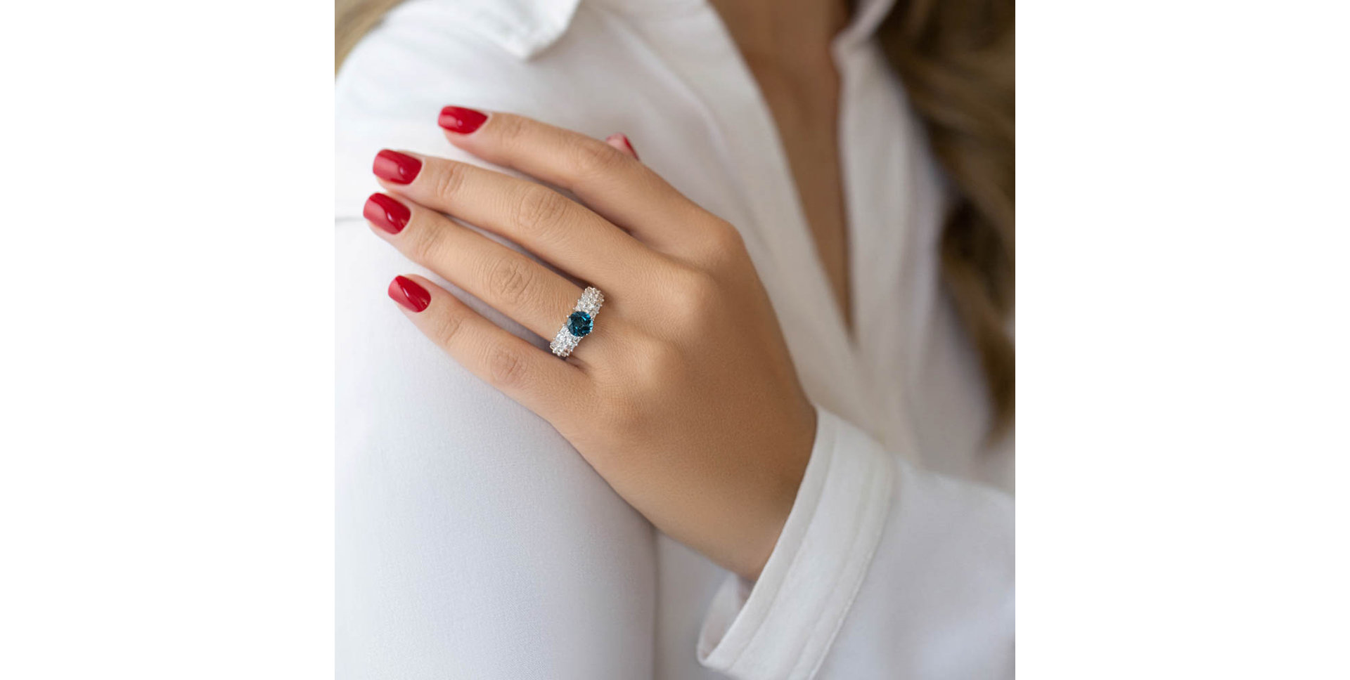 Prsten s topazem a diamanty Star Vision