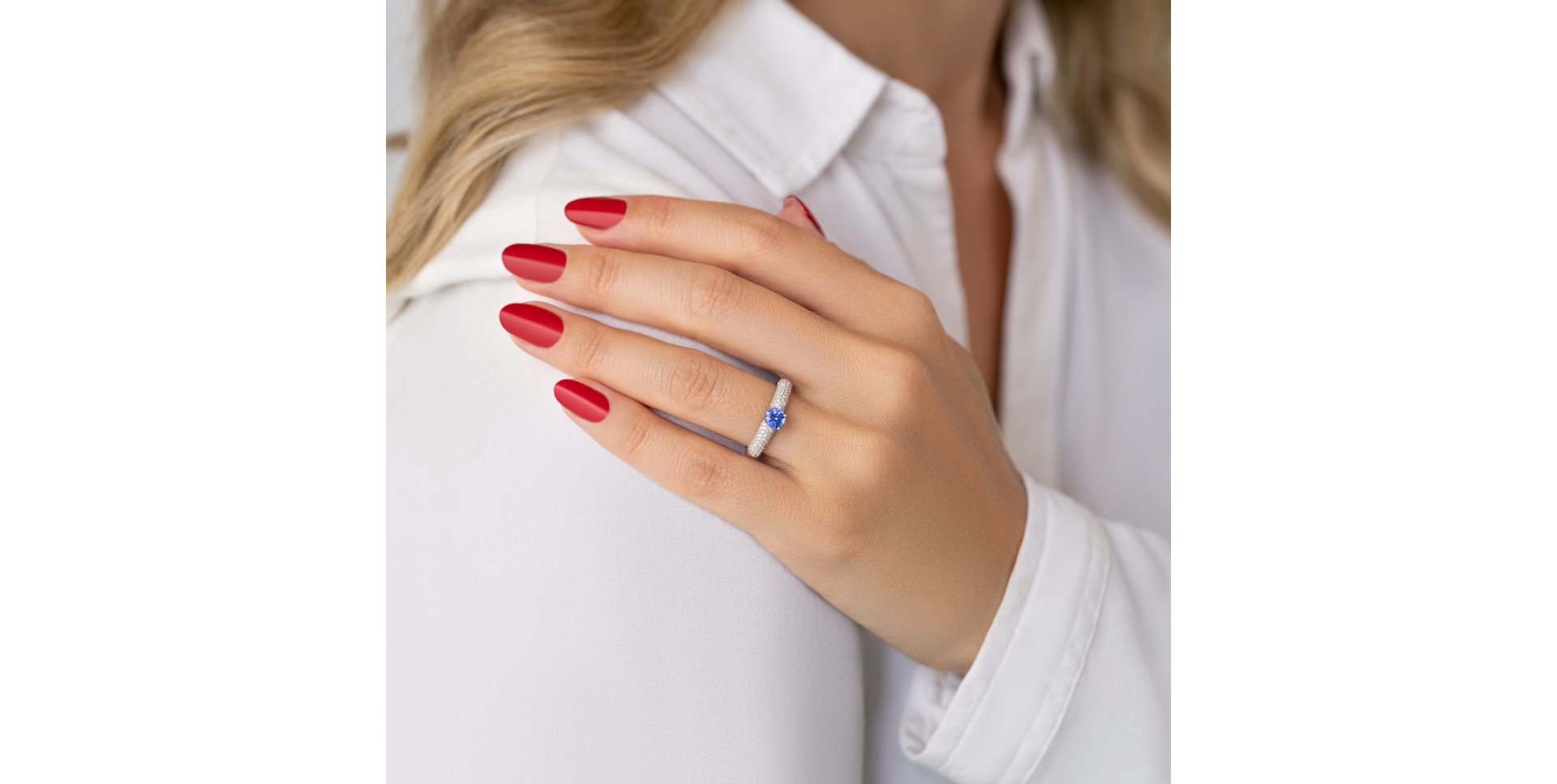 Prsten s tanzanitem a diamanty Royal Charm