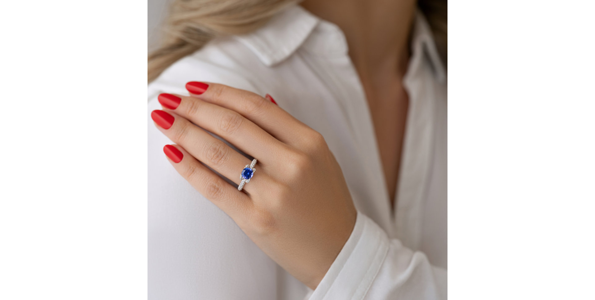 Prsten s tanzanitem a diamanty Countess Star