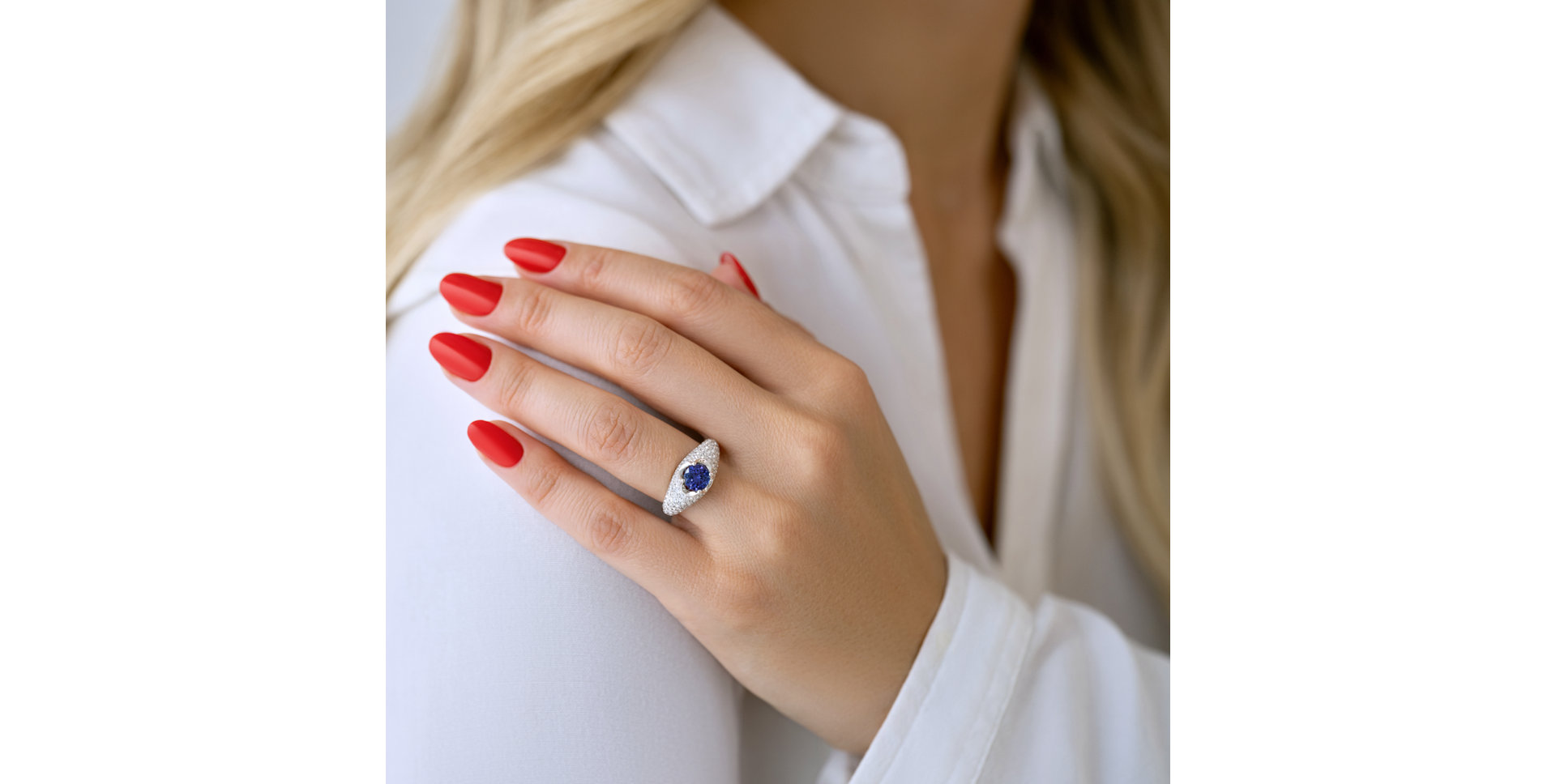 Prsten s tanzanitem a diamanty Fortune Brilliance