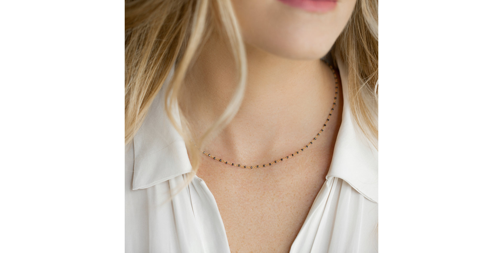 Náhrdelník s černými diamanty Dark Melody