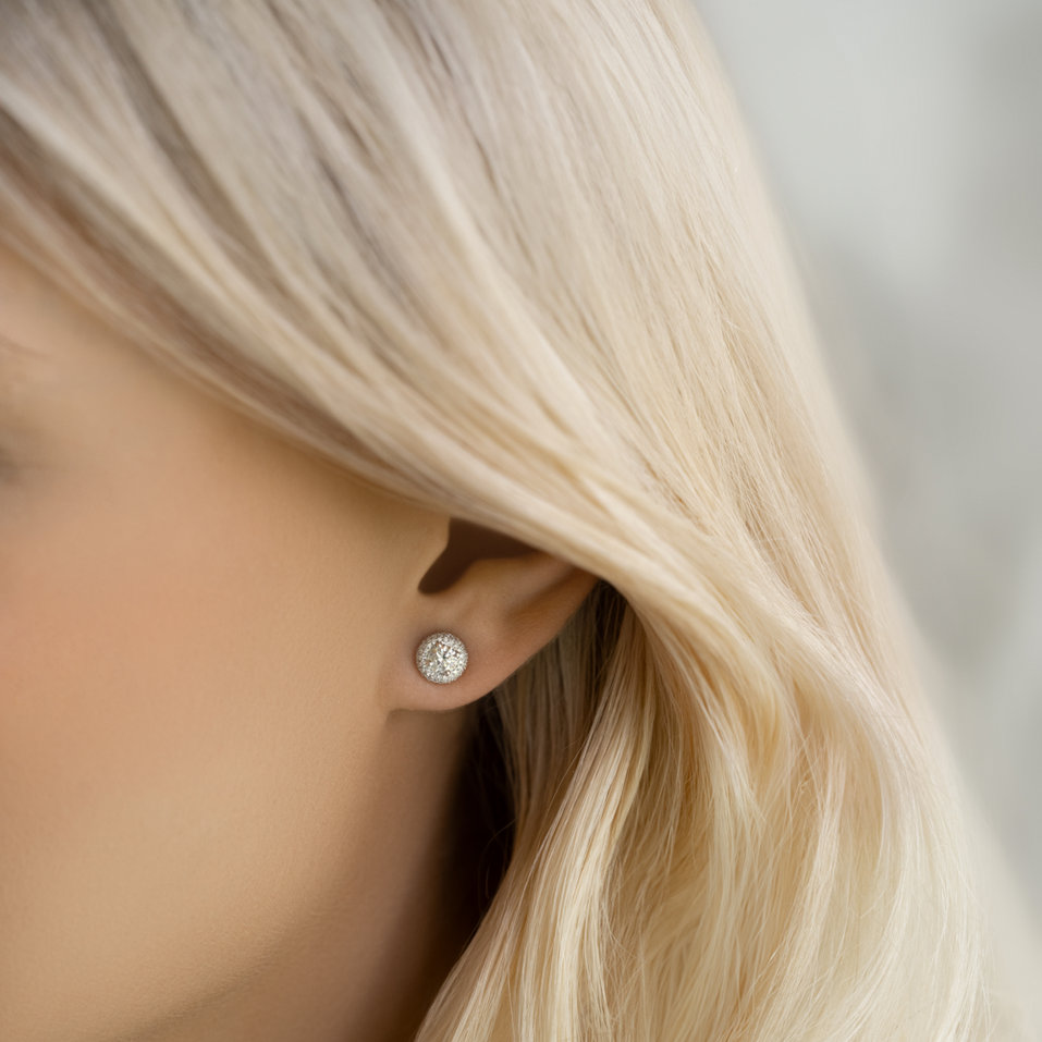 Náušnice s diamanty Sparkling Rain