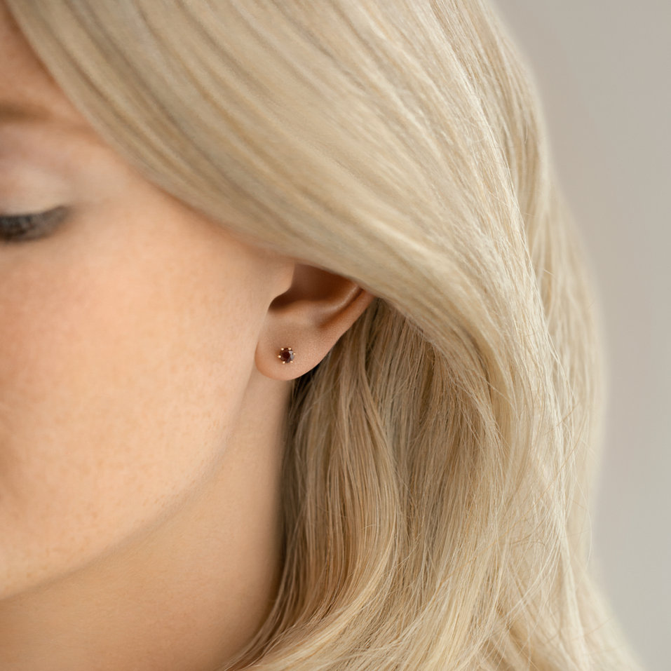 Náušnice s rubínem Vesper Romance