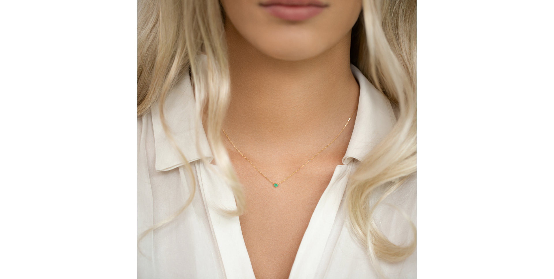 Náhrdelník se smaragdem Essential Drop