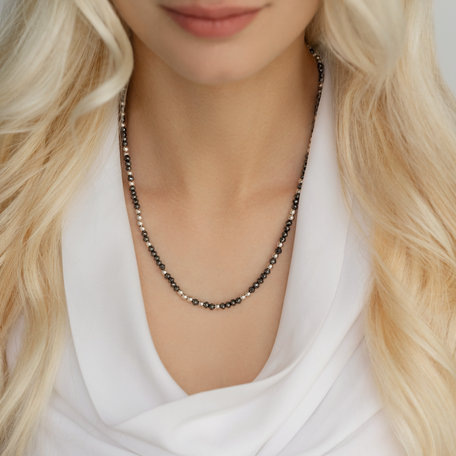 Náhrdelník s černými diamanty Night Chain