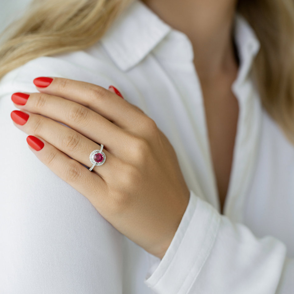 Prsten s turmalínem a diamanty Majestic Alana