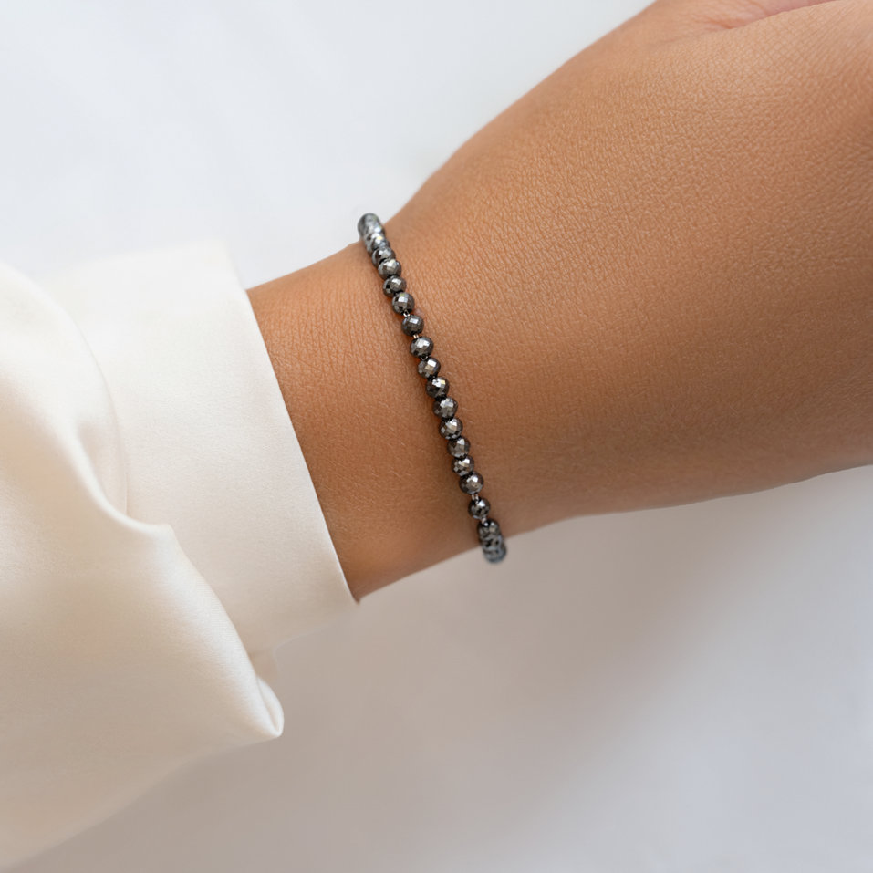 Náramek s černými diamanty Leandra