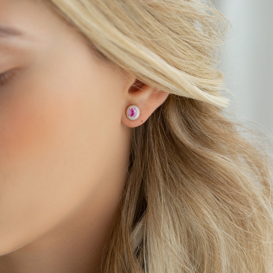 Náušnice s safírem a diamanty Imperial Allegory