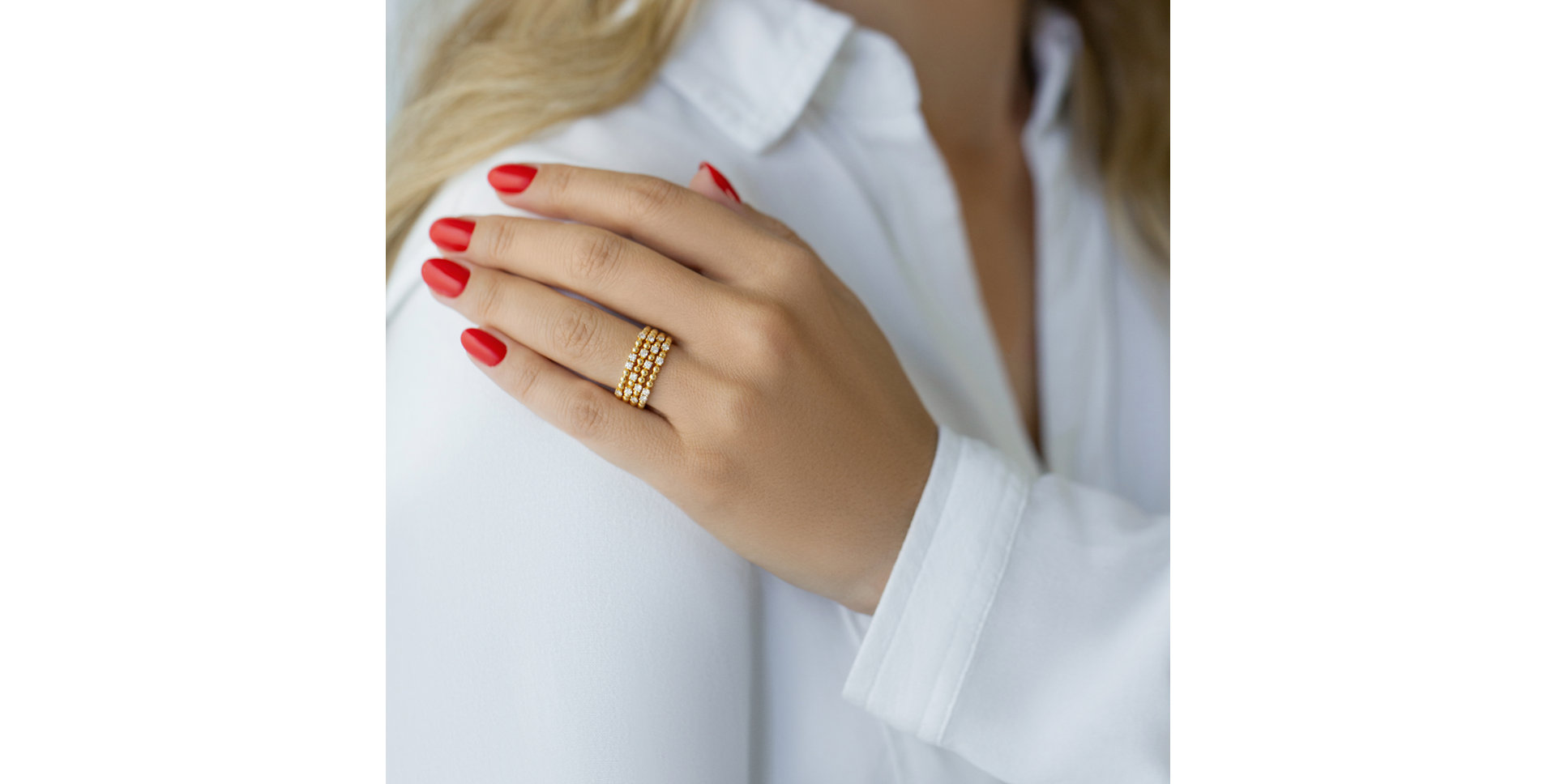 Prsten s diamanty Sunset Glow