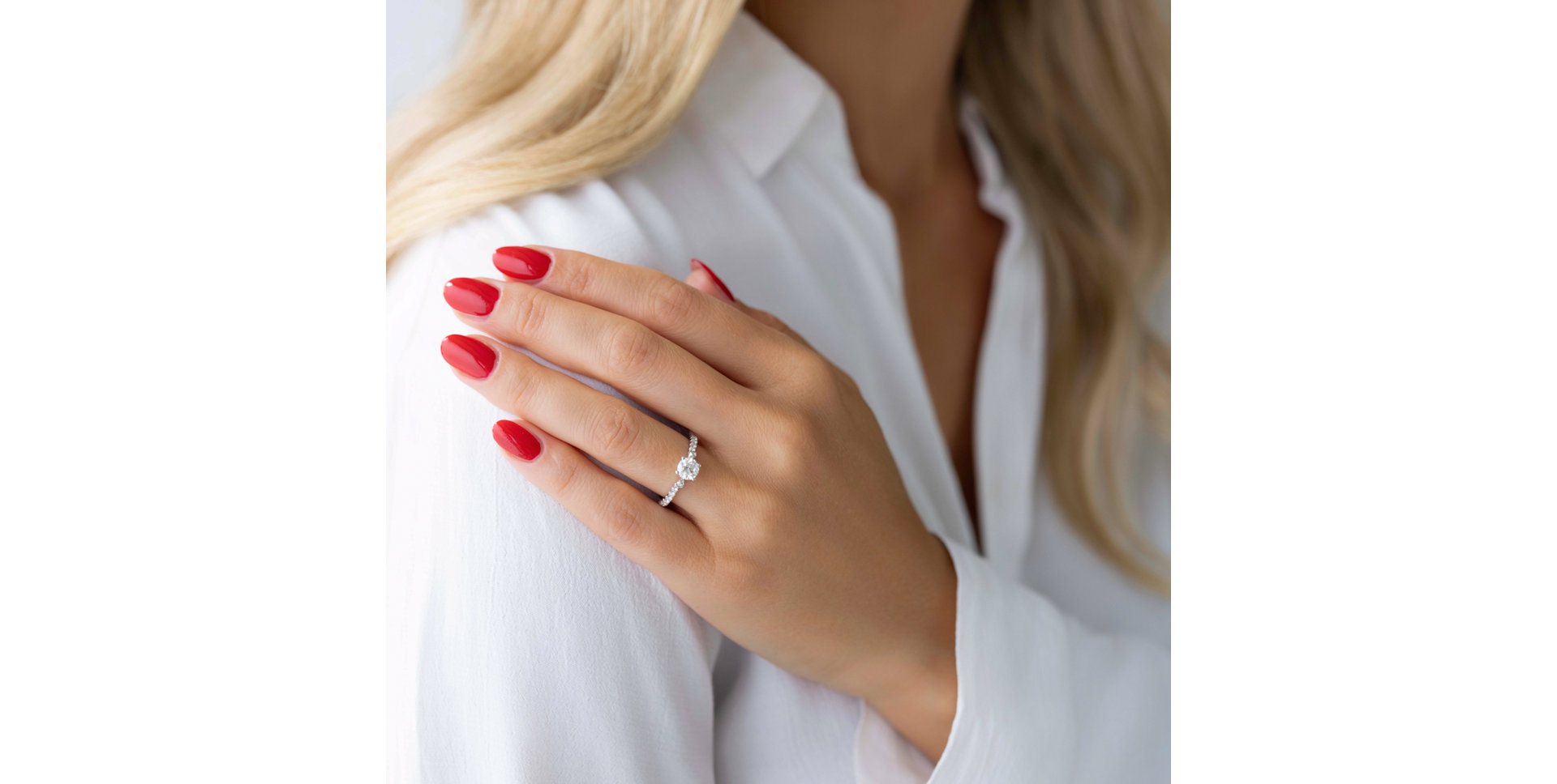 Prsten 18kt bílé zlato s diamantem Preciosa