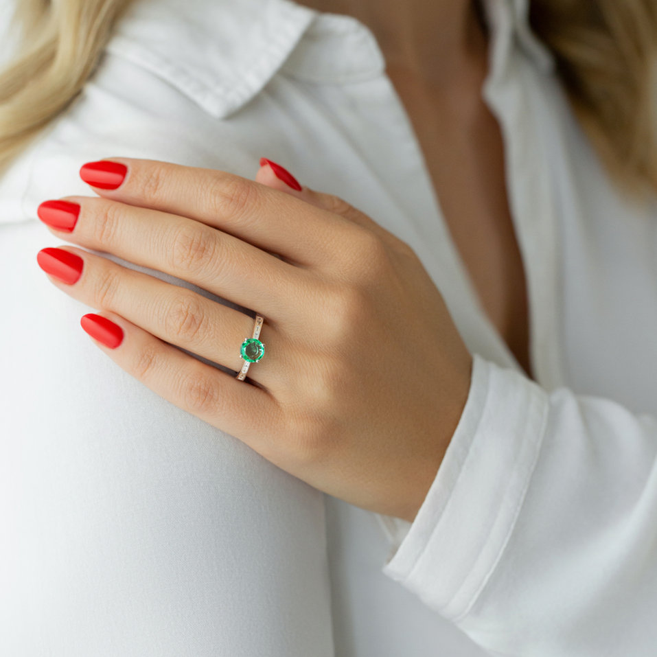Prsten se smaragdem a diamanty Brave Dreams