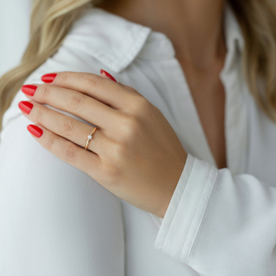 Prsten s diamantem One Love