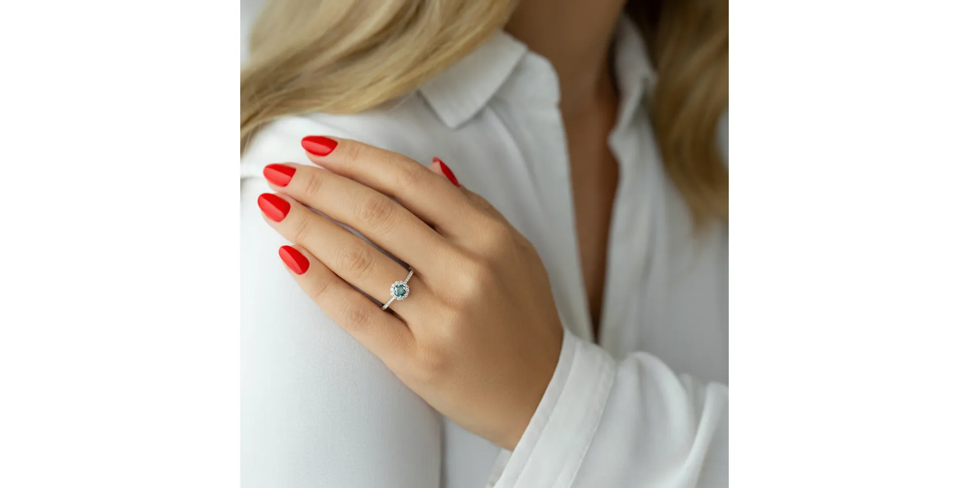 Prsten s modrým diamantem a bílými diamanty Dream Sparkle