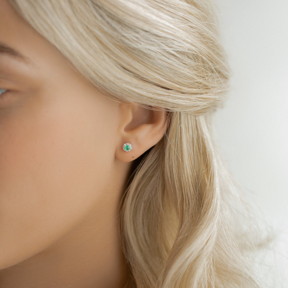 Náušnice se safírem a diamanty Everyday Glow